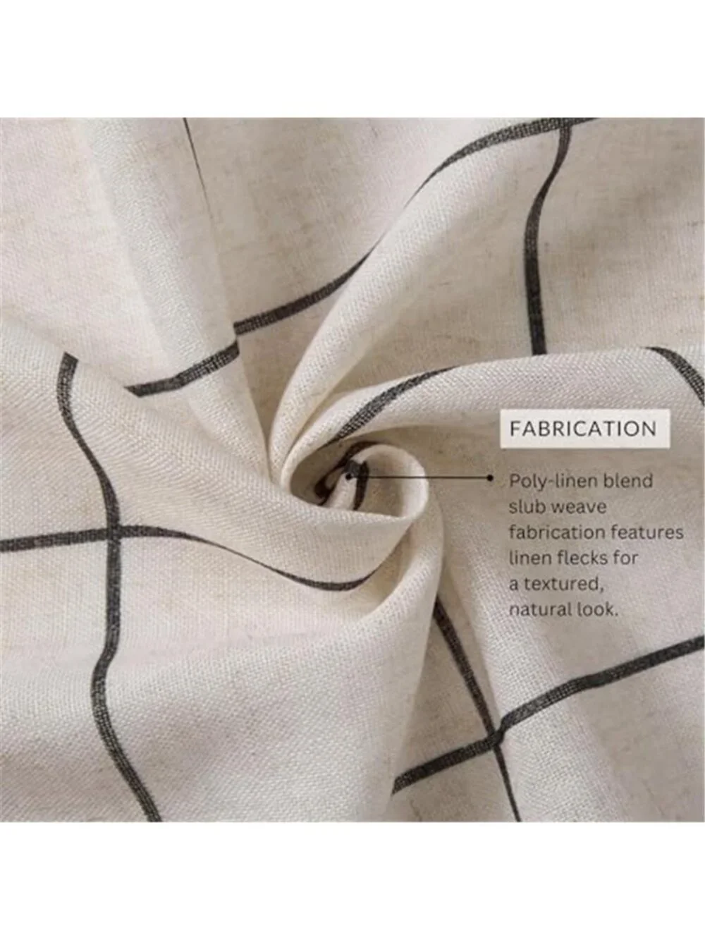 Home Fashions Brighton Windowpane Plaid Blackout Window Curtain Living